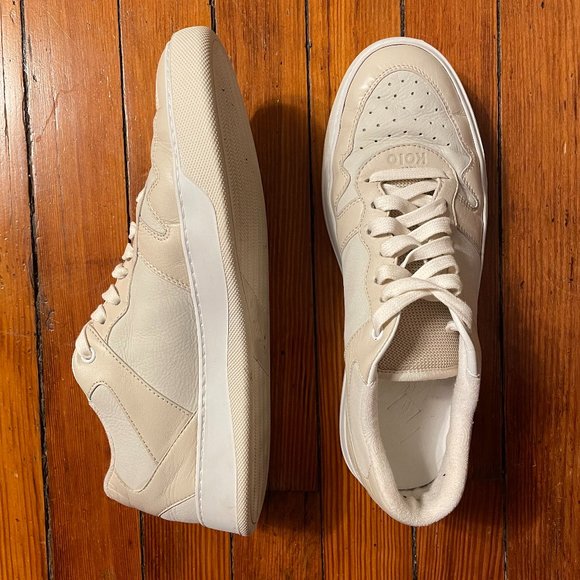 Men White Leather Sneakers - Koio Collective